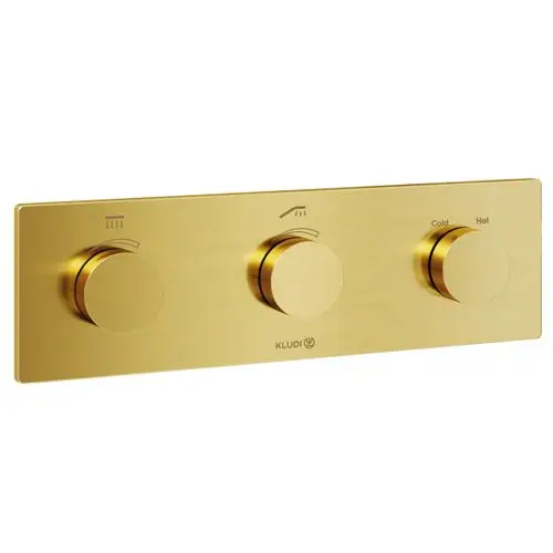 KLUDI-PushTronic Elektronisches UP-THM mit Feinbauset PVD Brushed Gold, 38300N0-00, Artikel in Kategorie